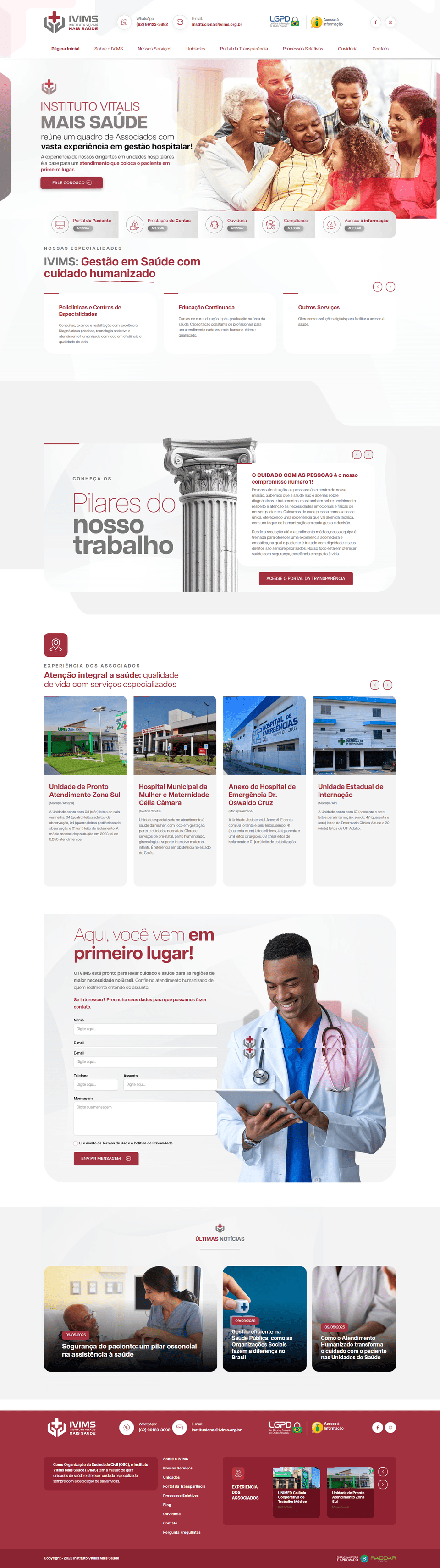 Instituto Vitalis Mais Saúde | WebSite desenvolvido pela Raddar Digital